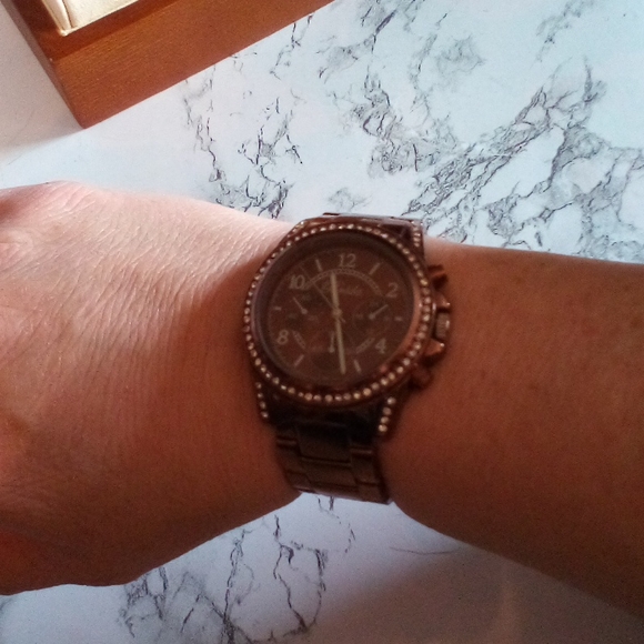 Breda Ladies Watch #2288 Bronze with Crystals - Picture 9 of 12